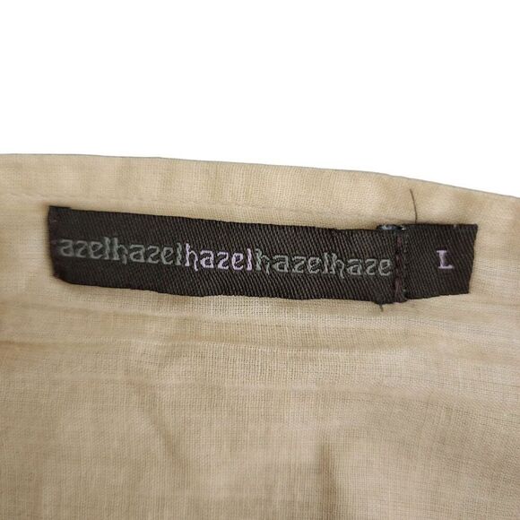 Vintage Y2K Hazel Maxi Hippie Maxi Peasant Skirt Womens Size L Tan Multi - Picture 9 of 10